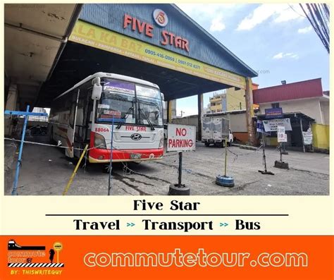 Five Star Bus Schedule Terminal and Contact Number.